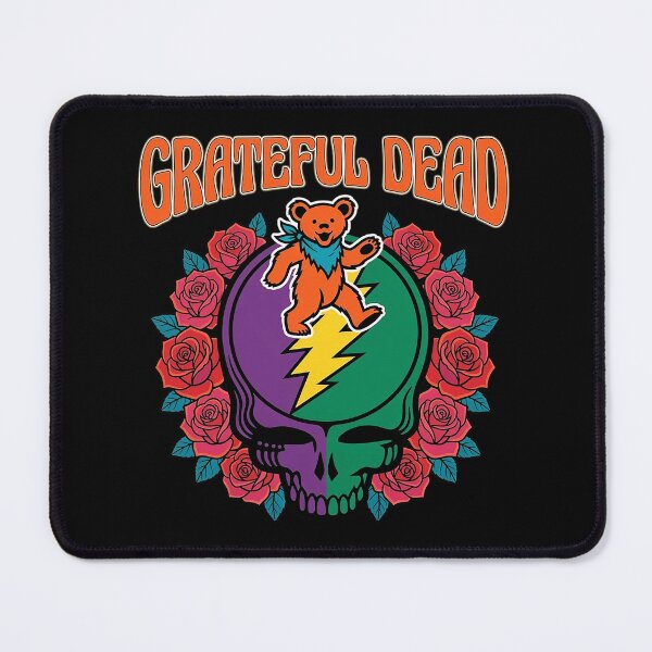 Item preview, Grateful Dead Lightning Skull Roses Circle designed and sold by EarthToEverlas.