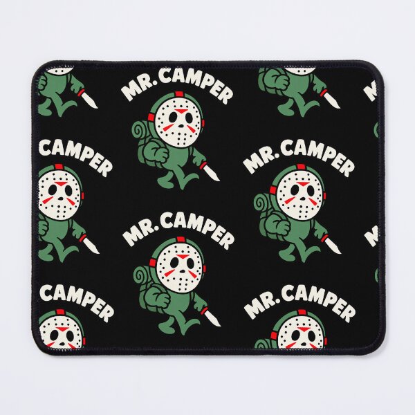 Item preview, Mr Camper Cute Spooky Mask Backpacker Retro Cartoon Slasher Parody Graphic designed and sold by ZaDonShop.