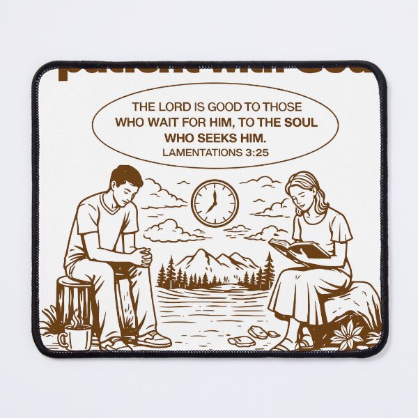Item preview, Patient With God Lamentations 3:25 Poster designed and sold by Matinez Pink.