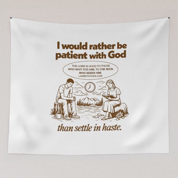 Item preview, Patient With God Lamentations 3:25 Poster designed and sold by Matinez Pink.