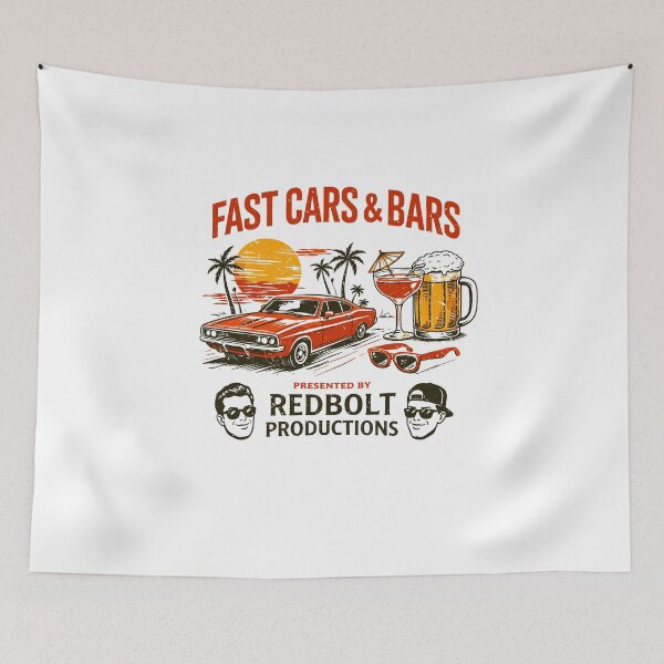 Item preview, Fast Cars & Bars Redbolt Poster designed and sold by Matinez Pink.