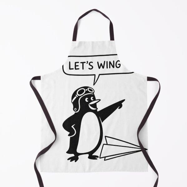 Item preview, Let's Wing It – Funny Pilot Penguin – Retro Aviation Humor Art Tee designed and sold by bobscraze.