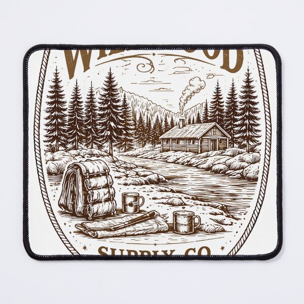 Item preview, Wildwood Supply Co Cabin Poster designed and sold by Matinez Pink.