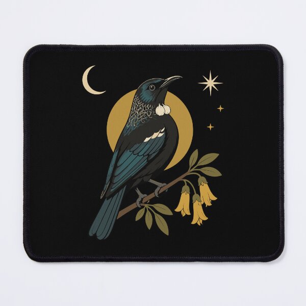 Item preview, Celestial Tui – New Zealand Native Bird Moon and Kowhai designed and sold by MvuuStudio.