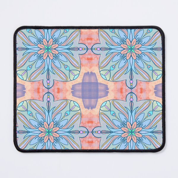 Item preview, Pastel purple cross with pastel peach floral pattern designed and sold by NC NatureVisions.