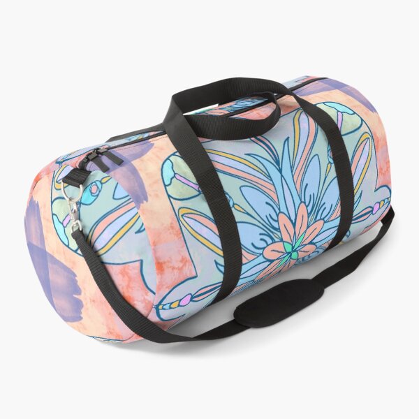 Item preview, Pastel purple cross with pastel peach floral pattern designed and sold by NC NatureVisions.