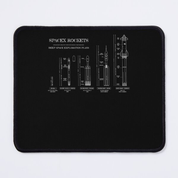 Item preview, Spacex-Rockets-Blueprint-(White-Stencil-No-Background) designed and sold by odmarkkrfilej.