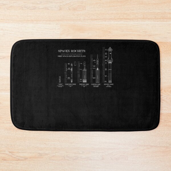 Item preview, Spacex-Rockets-Blueprint-(White-Stencil-No-Background) designed and sold by odmarkkrfilej.