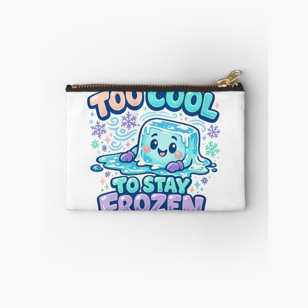 Item preview, Too Cool to Stay Frozen Cute Ice Cube Kawaii Pun Funny Summer Art designed and sold by inkoutninja.