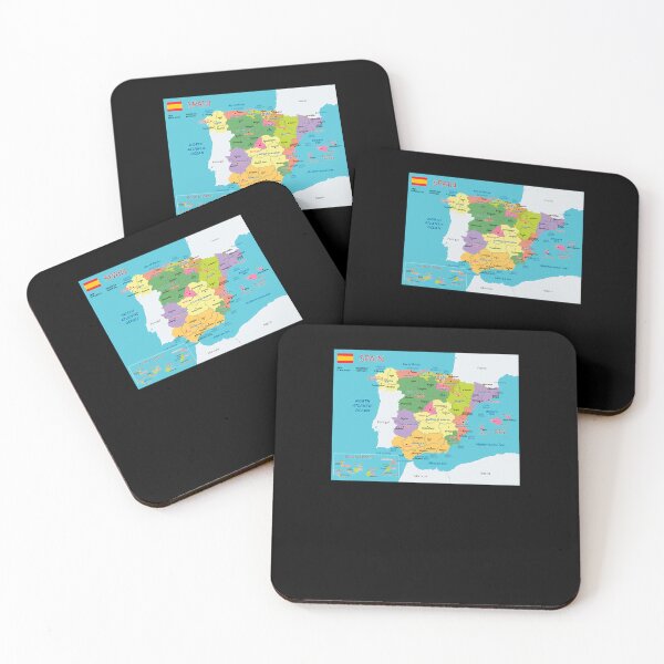 Item preview, Spain-Map-With-Regions-And-Main-Cities designed and sold by streibiweuberh.