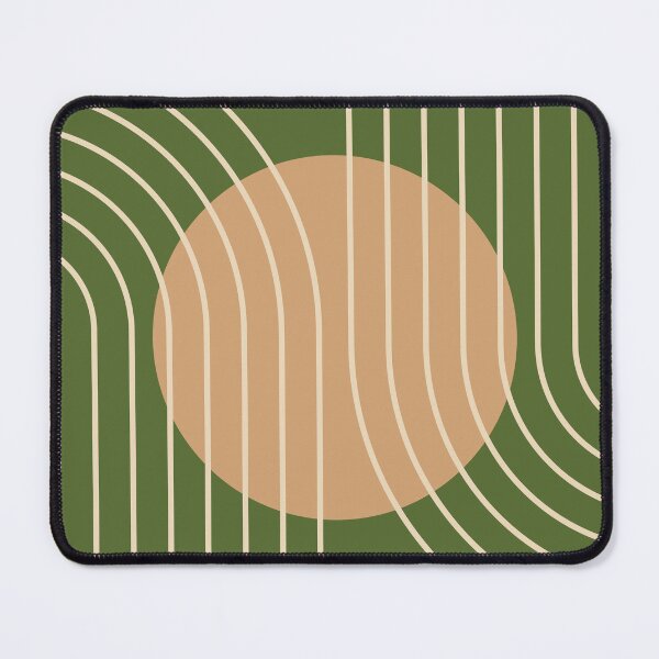 Item preview, Mid Century Modern Abstract Geometric Olive and Ochre designed and sold by nineFlorals.
