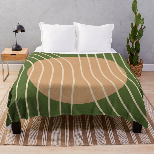 Item preview, Mid Century Modern Abstract Geometric Olive and Ochre designed and sold by nineFlorals.