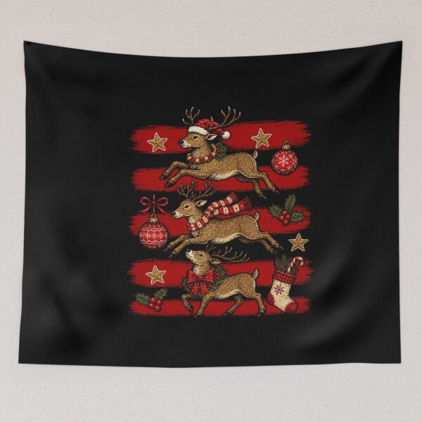 Item preview, Three Festive Reindeer  designed and sold by NguboNorento.