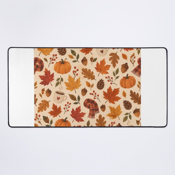 Item preview, Autumn pattern with yellowing leaves designed and sold by Aknafi.