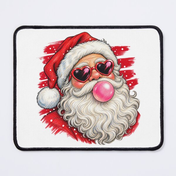 Item preview, Bubblegum Santa with Heart Sunglasses for Christmas designed and sold by skyartdesign.