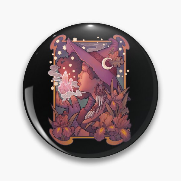Item preview, Whimsical Autumn Witch With Magic Crystal Art designed and sold by RobertMEgan.