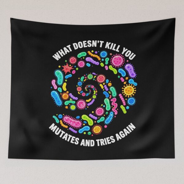 Item preview, What Doesnt Kill You Mutates Microbiology Science Pun Bacteria Spiral Graphic designed and sold by ZaDonShop.