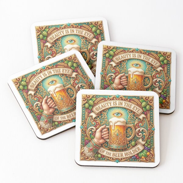 Item preview, BEAUTY IS IN THE EYE OF THE BEER HOLDER designed and sold by likbatonboot.