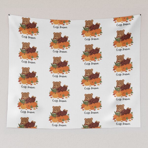 Item preview, Cozy Bear Wearing Flannel Pajamas  designed and sold by RockyandMoonpie.