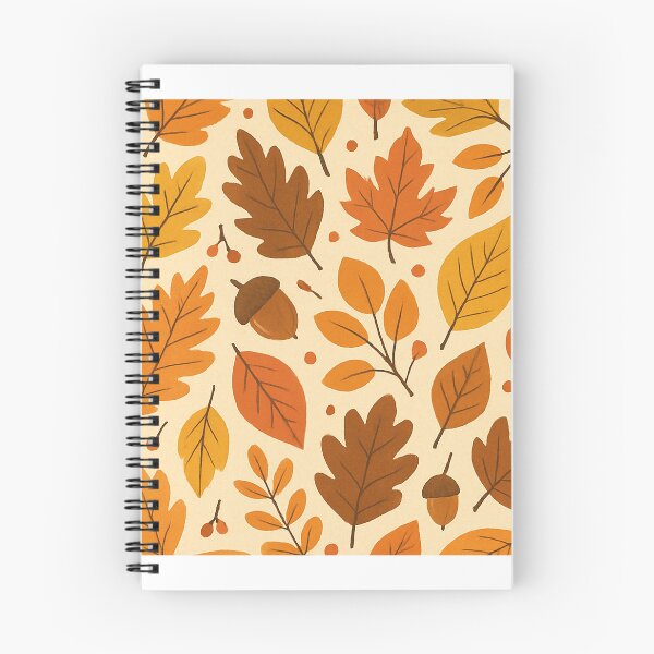 Item preview, Autumn pattern featuring yellowing leaves and pine cones. designed and sold by Aknafi.