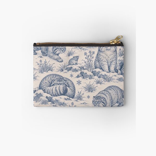 Item preview, Pallas Cat Toile Seamless Pattern | Unimpressed Manul Wild Cat Toile de Jouy designed and sold by StickyGuys.