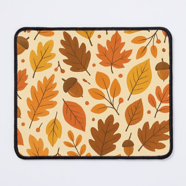 Item preview, Autumn pattern featuring yellowing leaves and pine cones. designed and sold by Aknafi.