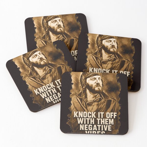 Item preview, Knock It Off Negative Vibes Vintage Aviator Quote designed and sold by theleftyworks.