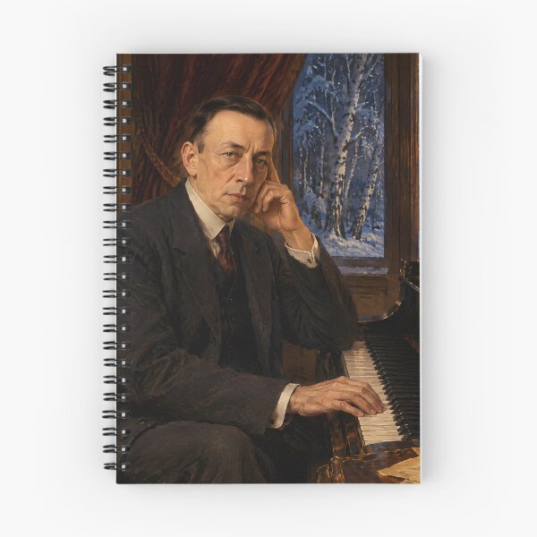 Item preview, Romantic Piano Titan: Sergei Rachmaninoff Vintage Oil Painting - Russian Symphony Soul designed and sold by DoReMiStudio.