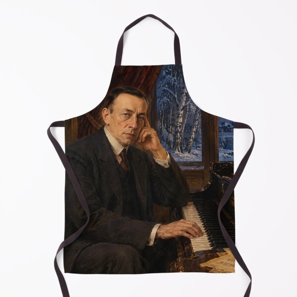 Item preview, Romantic Piano Titan: Sergei Rachmaninoff Vintage Oil Painting - Russian Symphony Soul designed and sold by DoReMiStudio.