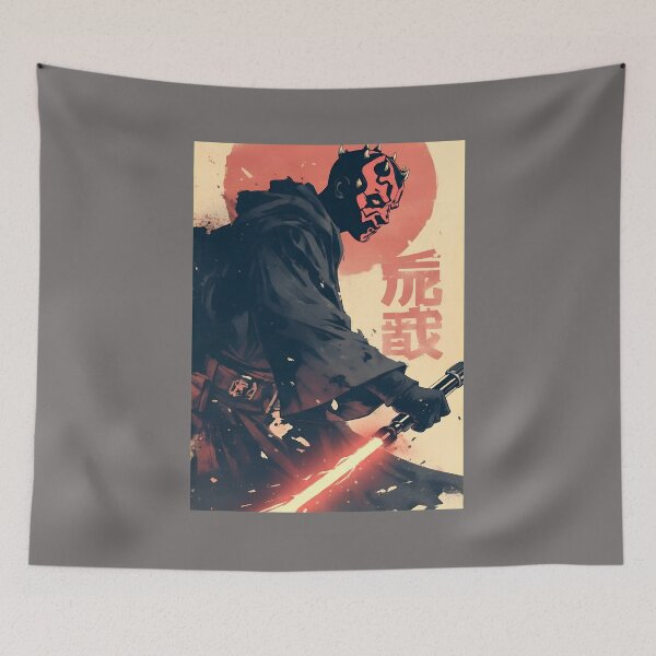 Item preview, Darth Maul Ukiyo-e Style Red Lightsaber Art-49 designed and sold by NicoKast.
