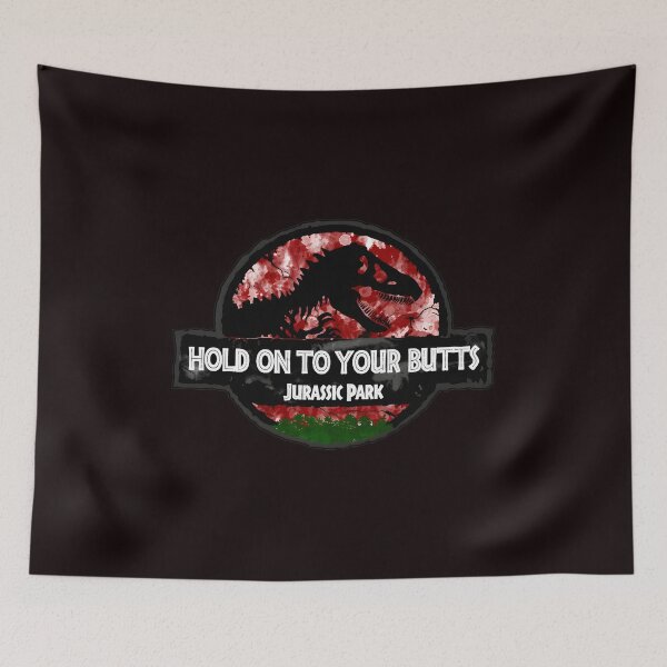 Item preview, Hold On To Your Butts Jurassic Park Dinosaur Retro designed and sold by theleftyworks.