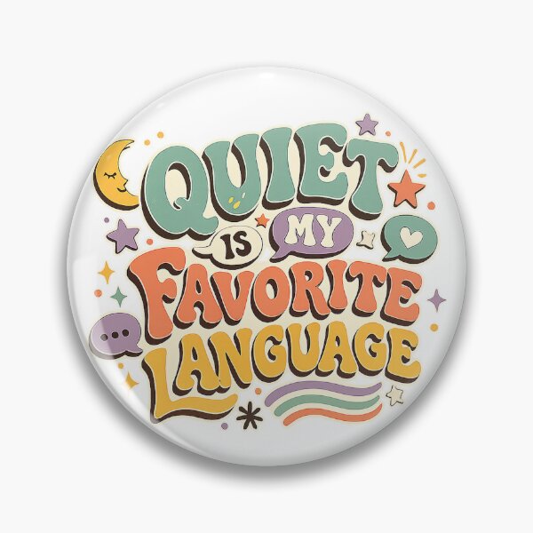 Item preview, Quiet Is My Favorite Language Introvert Retro Typography Quote Art designed and sold by inkoutninja.