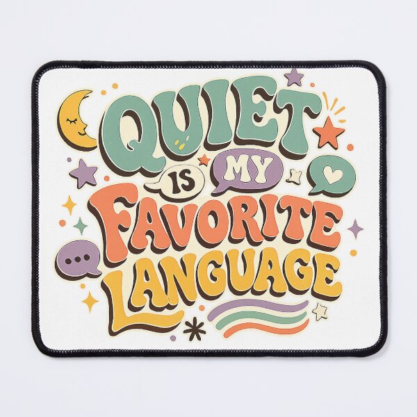 Item preview, Quiet Is My Favorite Language Introvert Retro Typography Quote Art designed and sold by inkoutninja.