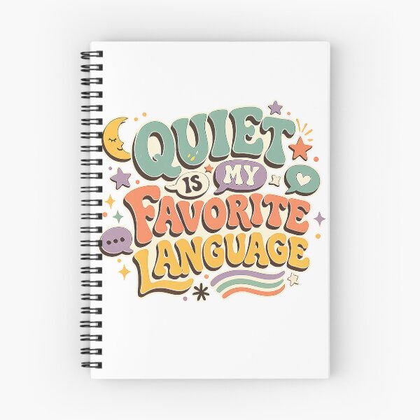 Item preview, Quiet Is My Favorite Language Introvert Retro Typography Quote Art designed and sold by inkoutninja.