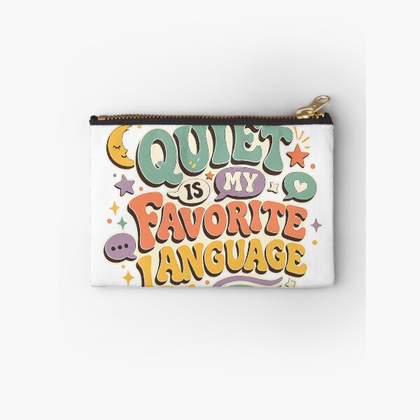 Item preview, Quiet Is My Favorite Language Introvert Retro Typography Quote Art designed and sold by inkoutninja.