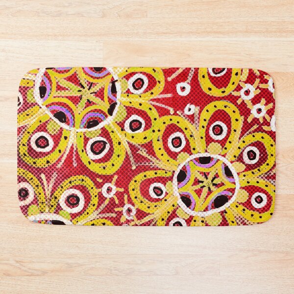 Item preview, Retro Yellow Flowers on Red designed and sold by Fani*.