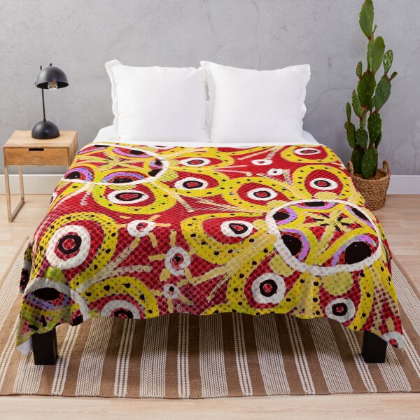 Item preview, Retro Yellow Flowers on Red designed and sold by Fani*.