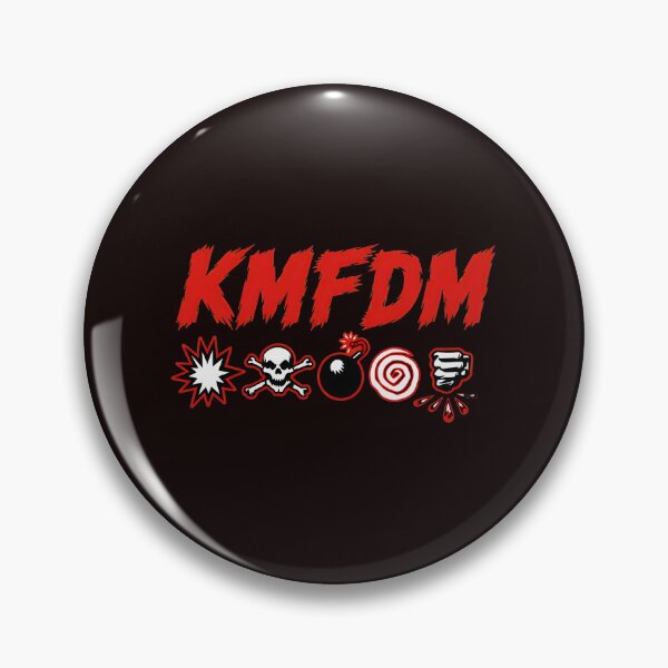 Item preview, KMFDM Band Icons Explosion Skull Bomb Spiral designed and sold by PickleballWeart.
