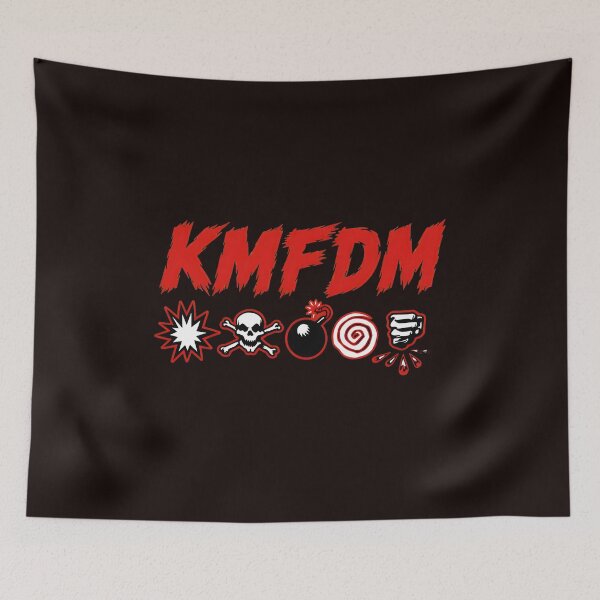 Item preview, KMFDM Band Icons Explosion Skull Bomb Spiral designed and sold by PickleballWeart.