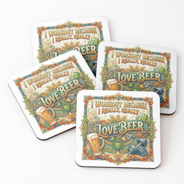 Item preview, I WORKOUT BECAUSE I REALLY, REALLY LOVE BEER designed and sold by likbatonboot.