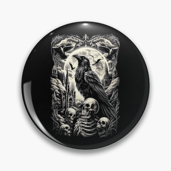 Item preview,  Gothic Raven Over Skeletons And Dark Castle designed and sold by RobertMEgan.
