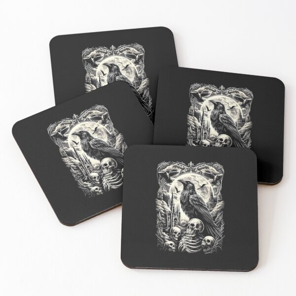 Item preview,  Gothic Raven Over Skeletons And Dark Castle designed and sold by RobertMEgan.