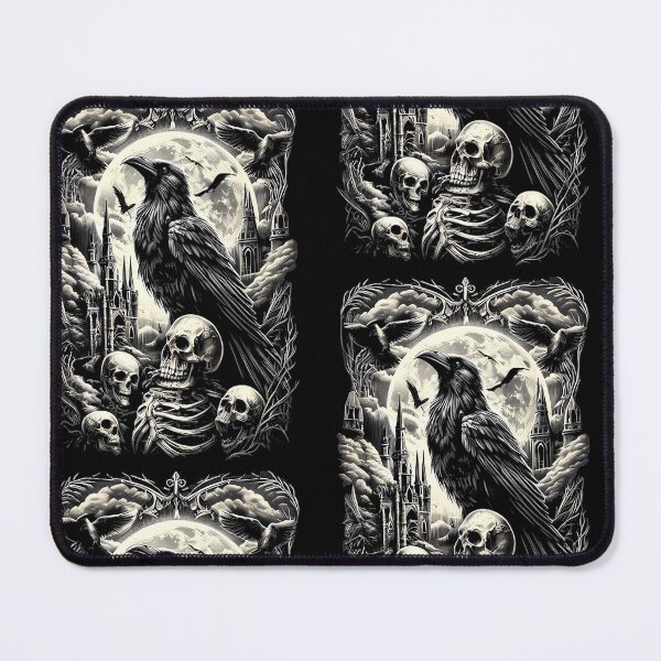 Item preview, Gothic Raven Over Skeletons And Dark Castle designed and sold by RobertMEgan.