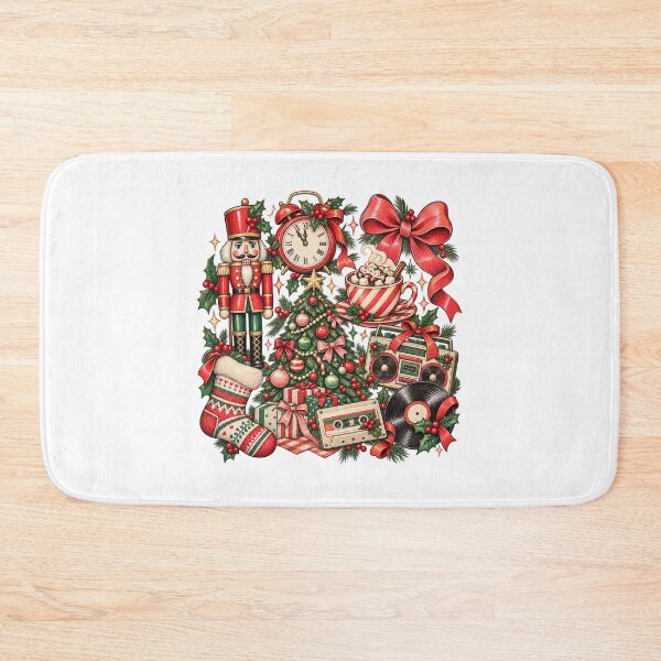 Item preview, Vintage Christmas Collage with Nutcracker and Cocoa designed and sold by skyartdesign.