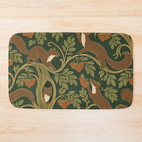 Item preview, Pine Marten Art Nouveau Seamless Pattern | Rowan Berry Woodland Animals Repeat designed and sold by StickyGuys.