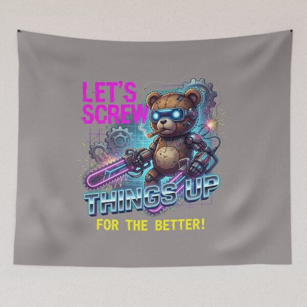 Item preview, Chainsaw Monster Text Let's Screw Things Up-10 designed and sold by EmreKar.