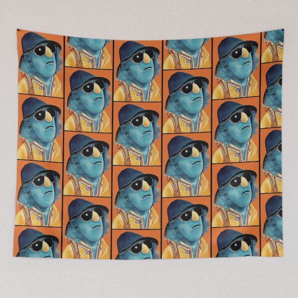 Item preview, Cool Blue Puppet Musician With Sunglasses Art designed and sold by RobertMEgan.