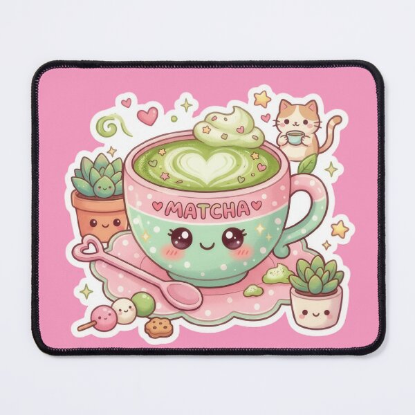 Item preview, Matcha tea with delicate green and pink hues designed and sold by Azurart2.