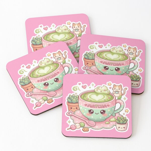 Item preview, Matcha tea with delicate green and pink hues designed and sold by Azurart2.