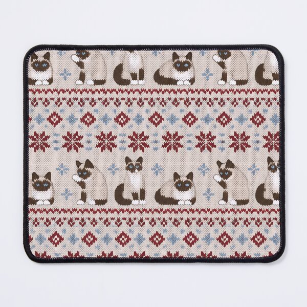 Item preview, Snowshoe Cat Fair Isle Seamless Pattern | Siamese Cat Winter Sweater Knit Repeat designed and sold by StickyGuys.